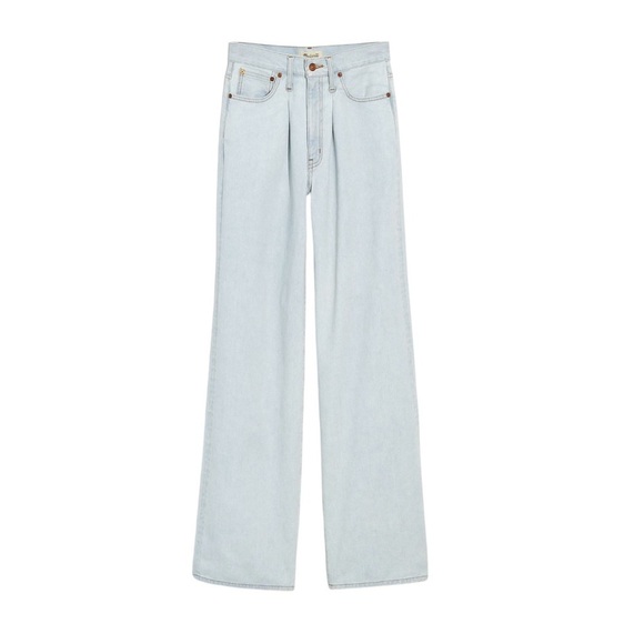 MADEWELL Superwide-Leg Jeans in Olcott Wash: Pleated Edition ND612 - Picture 1 of 14